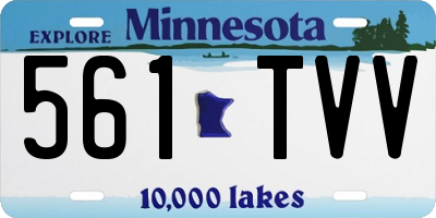 MN license plate 561TVV