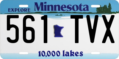 MN license plate 561TVX