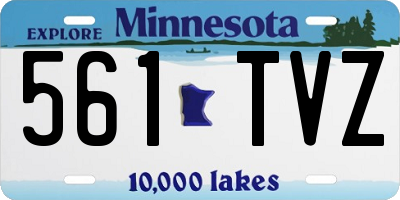 MN license plate 561TVZ