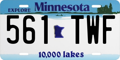 MN license plate 561TWF