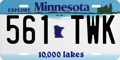 MN license plate 561TWK