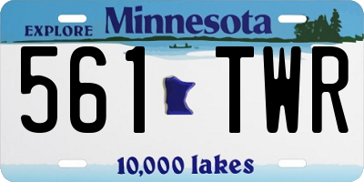 MN license plate 561TWR