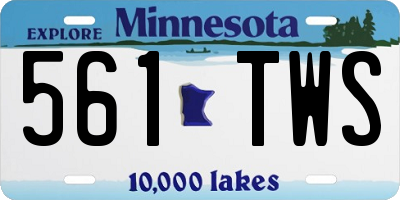 MN license plate 561TWS