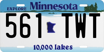 MN license plate 561TWT