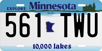 MN license plate 561TWU