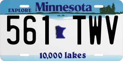 MN license plate 561TWV