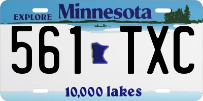MN license plate 561TXC