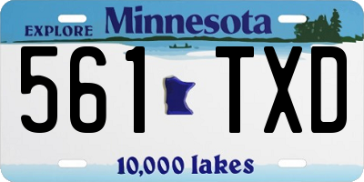 MN license plate 561TXD