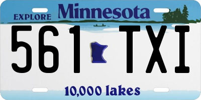 MN license plate 561TXI