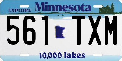 MN license plate 561TXM