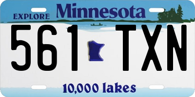 MN license plate 561TXN