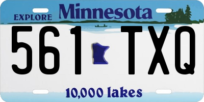 MN license plate 561TXQ