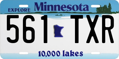 MN license plate 561TXR