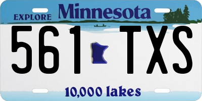 MN license plate 561TXS