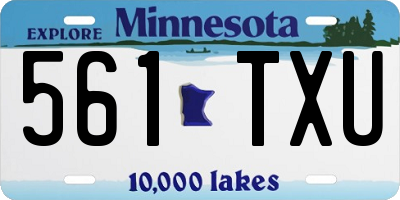 MN license plate 561TXU