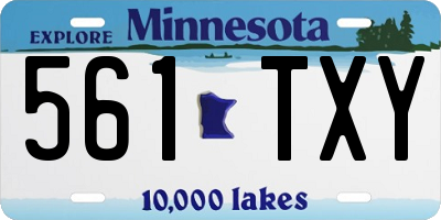 MN license plate 561TXY