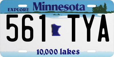 MN license plate 561TYA