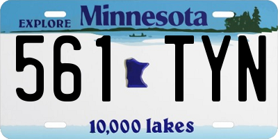 MN license plate 561TYN