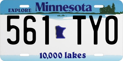 MN license plate 561TYO