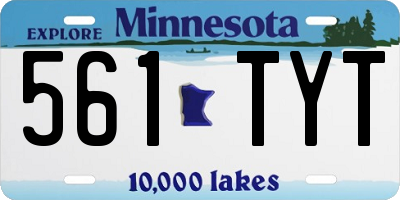 MN license plate 561TYT