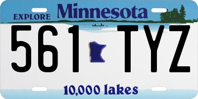 MN license plate 561TYZ