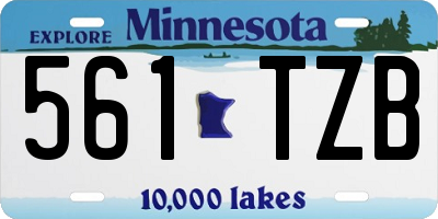 MN license plate 561TZB