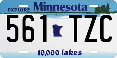 MN license plate 561TZC