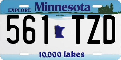 MN license plate 561TZD