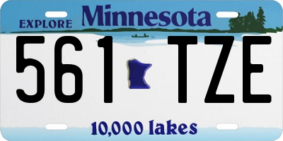 MN license plate 561TZE
