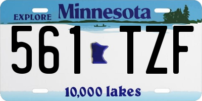 MN license plate 561TZF
