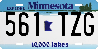 MN license plate 561TZG