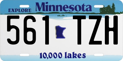 MN license plate 561TZH