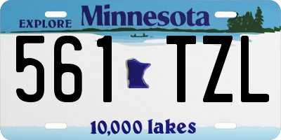 MN license plate 561TZL