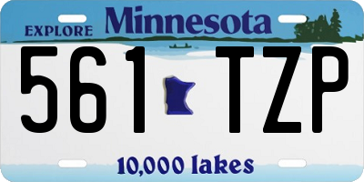 MN license plate 561TZP