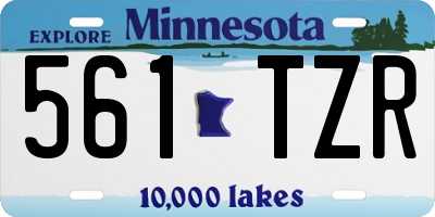 MN license plate 561TZR