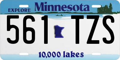MN license plate 561TZS