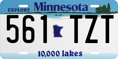 MN license plate 561TZT
