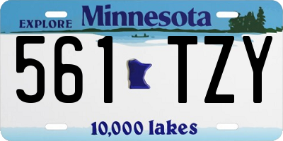 MN license plate 561TZY