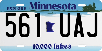MN license plate 561UAJ