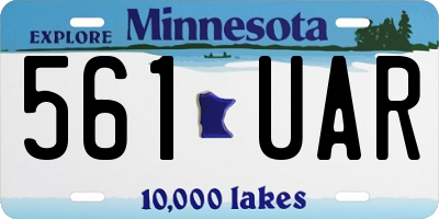 MN license plate 561UAR