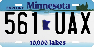 MN license plate 561UAX