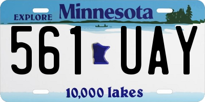 MN license plate 561UAY