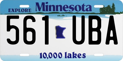 MN license plate 561UBA