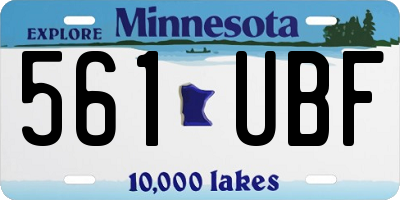 MN license plate 561UBF