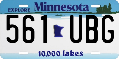 MN license plate 561UBG