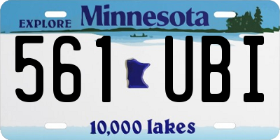 MN license plate 561UBI