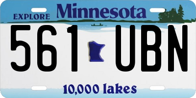MN license plate 561UBN