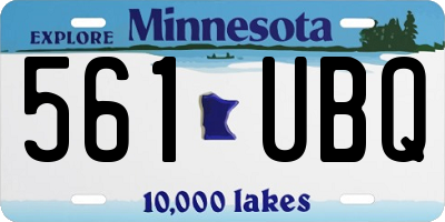 MN license plate 561UBQ