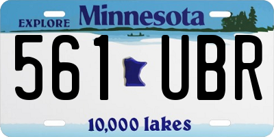 MN license plate 561UBR