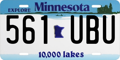 MN license plate 561UBU